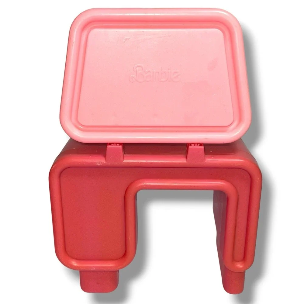1979 Mattel‎ Barbie Pink Dream Collection Furniture Vanity, Stool & Computer VTG